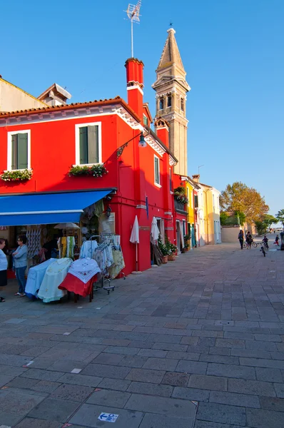 Itálie Benátky burano ostrov — Stock fotografie