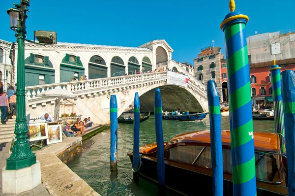 Венеция Италия Вид на мост Риальто — стоковое фото