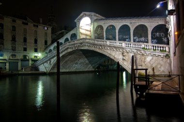 Venedik İtalya rialto Köprüsü görünümü