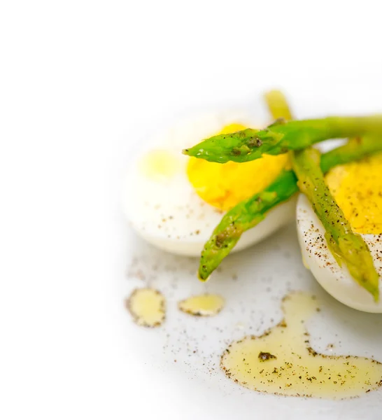 Asparagus and eggs — Stock Photo, Image