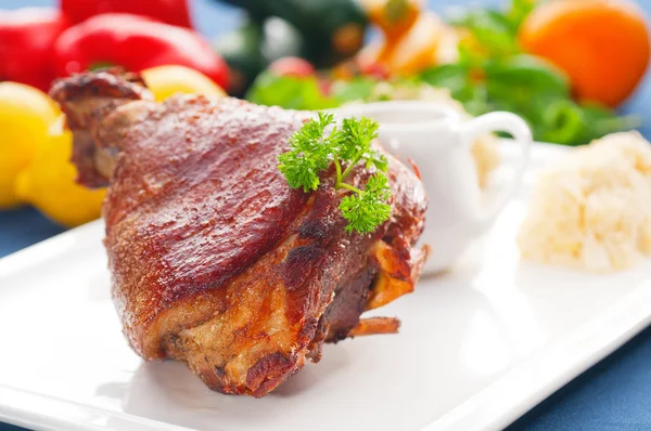 Original German BBQ pork knuckle — Stock Photo, Image