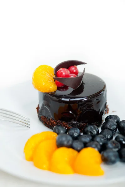 초콜릿과 과일 케이크 — 스톡 사진