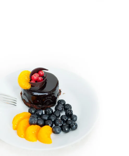 Шоколадный и фруктовый — стоковое фото