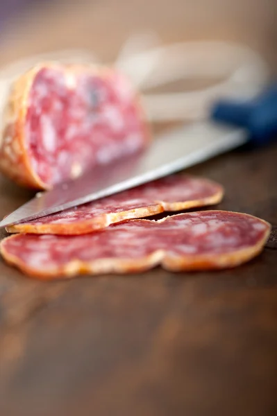 Italienische Salame pressato Pressschnitt — Stockfoto