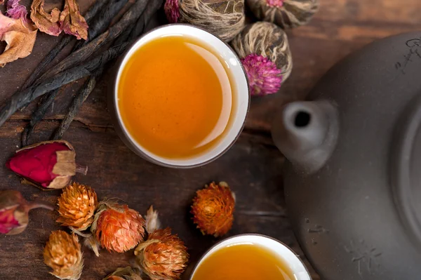 Té floral de hierbas de estilo chino — Foto de Stock