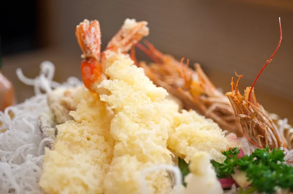 Krevety tempura japonský styl — Stock fotografie