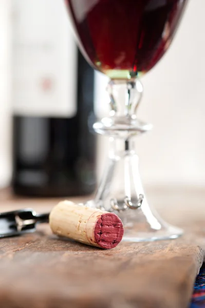 Červené víno ochutnávání — Stock fotografie
