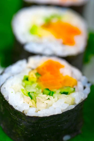 Macro Close Van Verse Sushi Keuze Combinatie Assortiment Selectie — Stockfoto