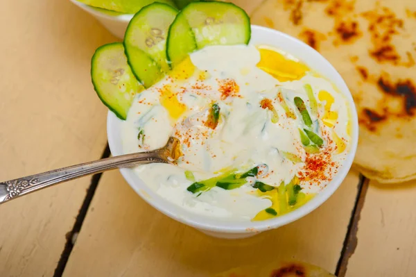 Arab Middle East Goat Yogurt Cucumber Salad — Stock Photo, Image