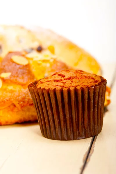 Frisches Hausgemachtes Süßes Brot Kuchen Dessert Gerade Gebacken — Stockfoto