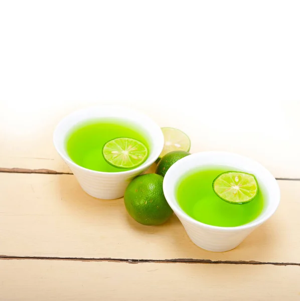 Frische Und Gesunde Grüne Limonade Makro Nahaufnahme — Stockfoto