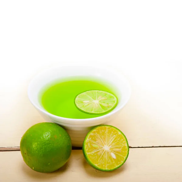 Свежий Здоровый Зеленый Лимонад Крупным Планом — стоковое фото