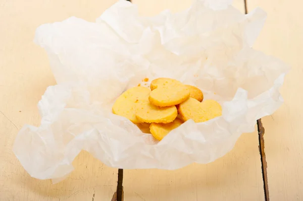 Galletas Recién Horneadas Forma Corazón Shortbread Día San Valentín Una —  Fotos de Stock