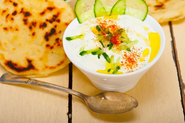 Arab Middle East Goat Yogurt Cucumber Salad — Stock Photo, Image