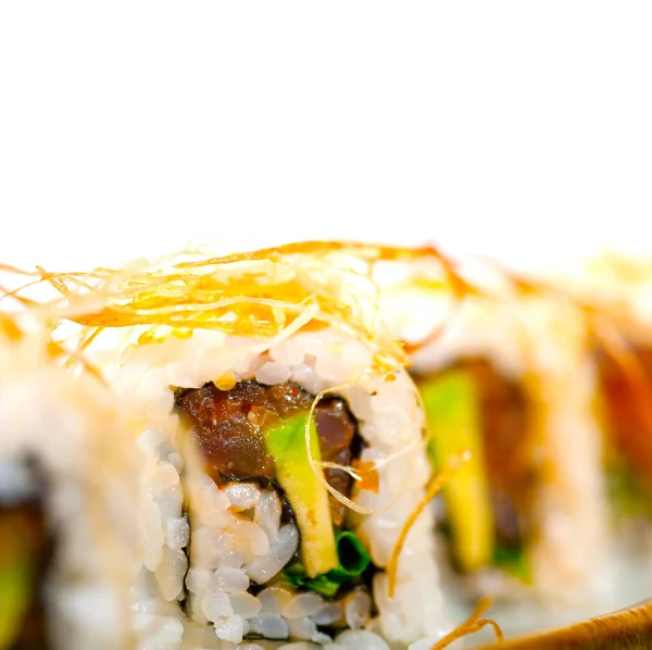 Macro Closeup Fresh Sushi Choice Combination Assortment Selection — Stock Photo, Image