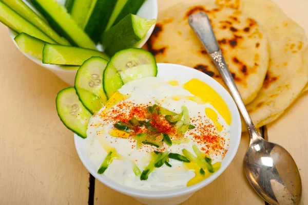 Arab Middle East Goat Yogurt Cucumber Salad — Stock Photo, Image