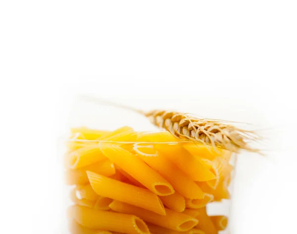 Penne Macarrão Italiano Curto Com Grãos Trigo Duro — Fotografia de Stock