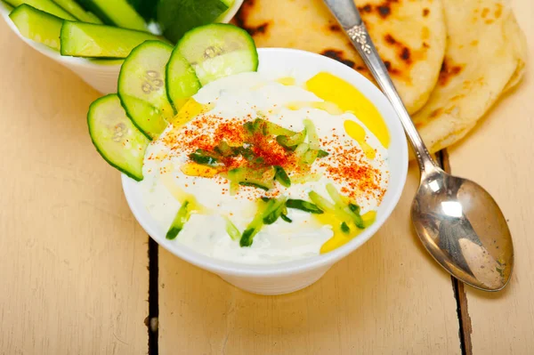 Arab Middle East Goat Yogurt Cucumber Salad — Stock Photo, Image