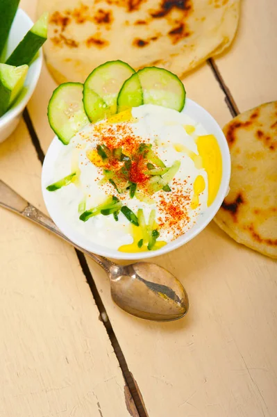 Arab Middle East Goat Yogurt Cucumber Salad — Stock Photo, Image