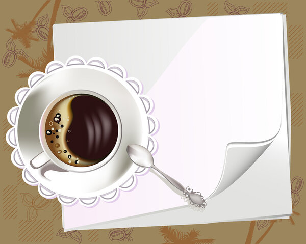 Фон с чашкой кофе
