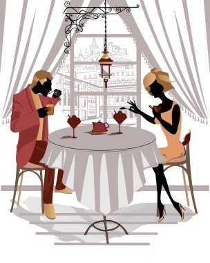 kafe içinde kahve içme