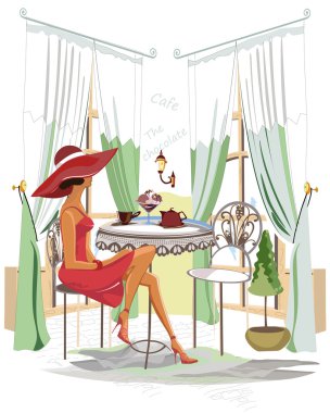 içme kahve Cafe içinde insanlar seri