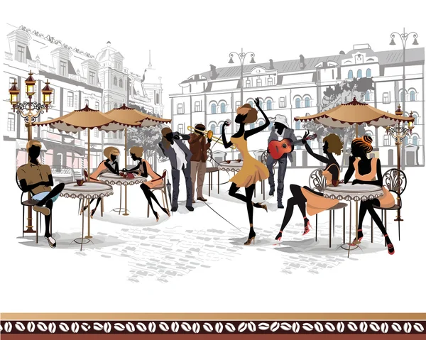 eski şehrin sokak kafeleri, dizi