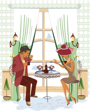 içme kahve Cafe içinde insanlar seri