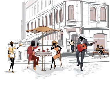 eski şehrin sokak kafeleri, dizi