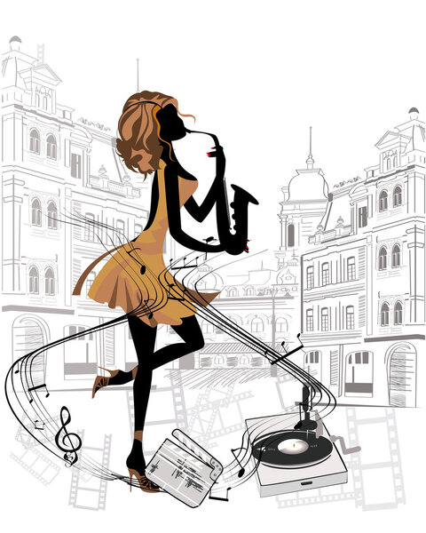 Street musicians in the old city