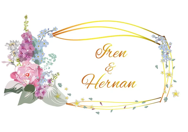 Series Greeting Backgrounds Summer Spring Flowers Wedding Decoration Valentine Day — ストックベクタ