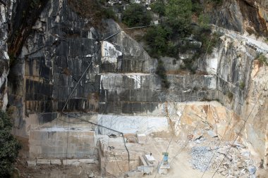 Mermer ocakları - apuan alps, carrara, Toskana,