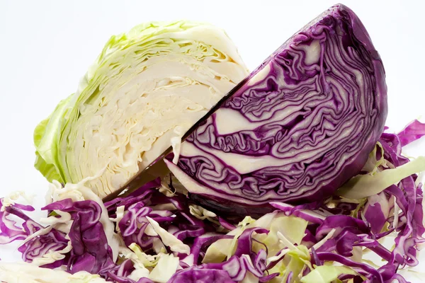 White and Red Cabbage — Stock Photo, Image