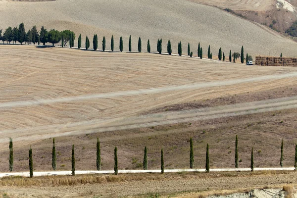 Κρήτη senesi - το τοπίο της Τοσκάνης. Ιταλία — Φωτογραφία Αρχείου