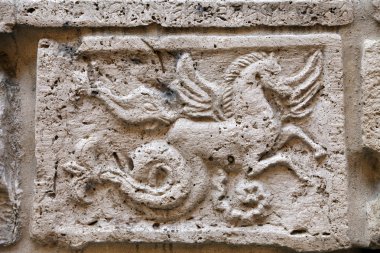 Montepulciano - palazzo bucelli-taş Etrüsk ve Roma çağlar