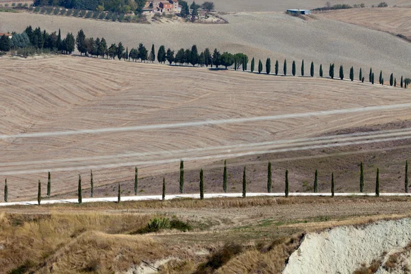 Κρήτη senesi - το τοπίο της Τοσκάνης — Φωτογραφία Αρχείου