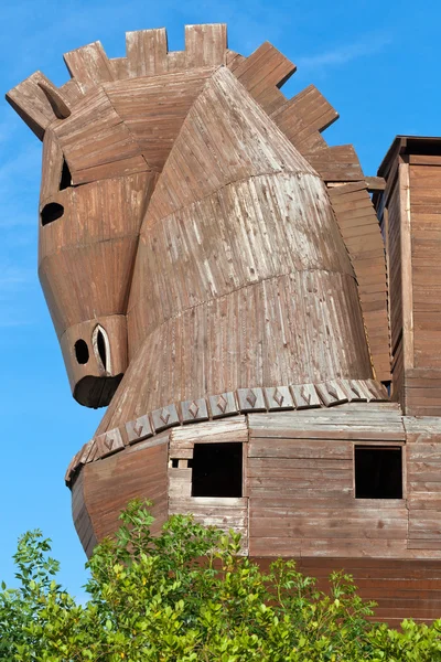 Paard van Troje gevestigd troy, Turkije — Stockfoto