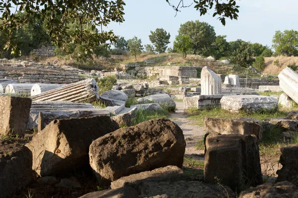 Oude ruïnes in troy. Turkije — Stockfoto