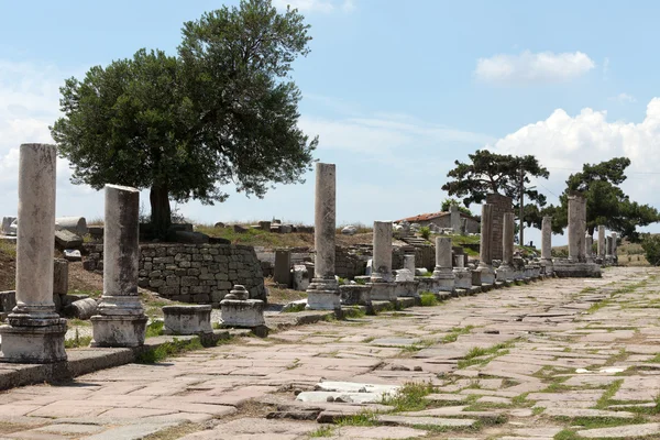 Via Tecta, the Roman sacred street leading to the Asklepion — Stock Photo, Image