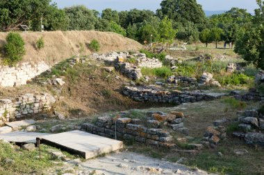 Truva antik kalıntılar. Türkiye