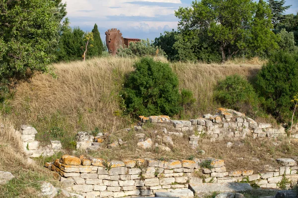 Antiguas ruinas en Troya. Turquía —  Fotos de Stock