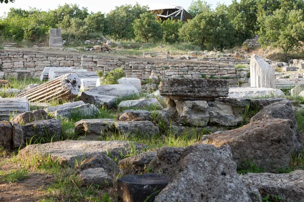 Truva antik kalıntılar. Türkiye — Stok fotoğraf