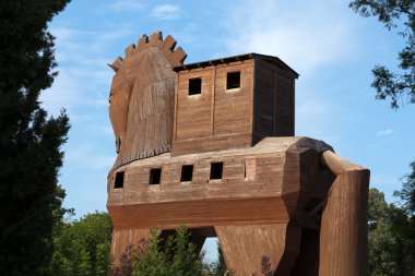 Trojan Horse located in Troy, Turkey clipart