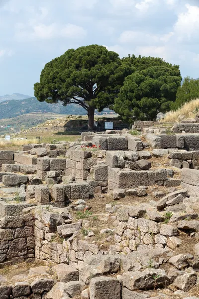 Ruinen in der antiken Stadt Pergamon, Türkei — Stockfoto