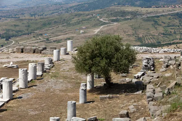 Ruinen in der antiken Stadt Pergamon — Stockfoto