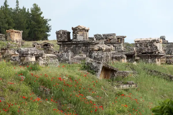 Ruinas de la antigua ciudad de Hierápolis — Foto de Stock