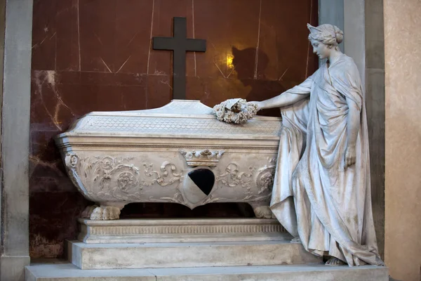 Флоренция - Санта Кроче. Гробница Джино Каппони — стоковое фото