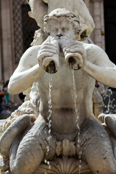 Roma - Fontana del Moro na Piazza Navona — Fotografia de Stock