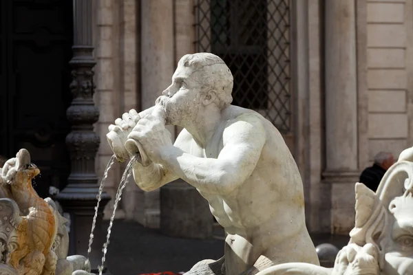 Roma - fontana del moro a piazza navona — Foto Stock