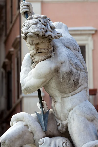 Пьяцца Навона, фонтан Нептуна в Риме , — стоковое фото